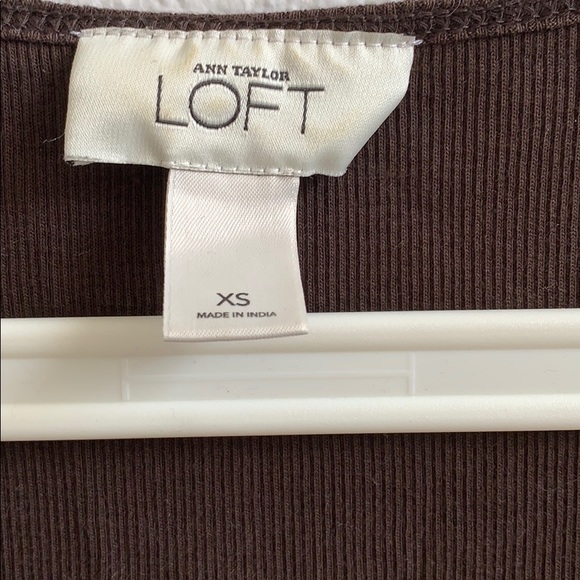 Ann Taylor Loft Beaded Brown Tank in Sz Xs - Picture 3 of 4